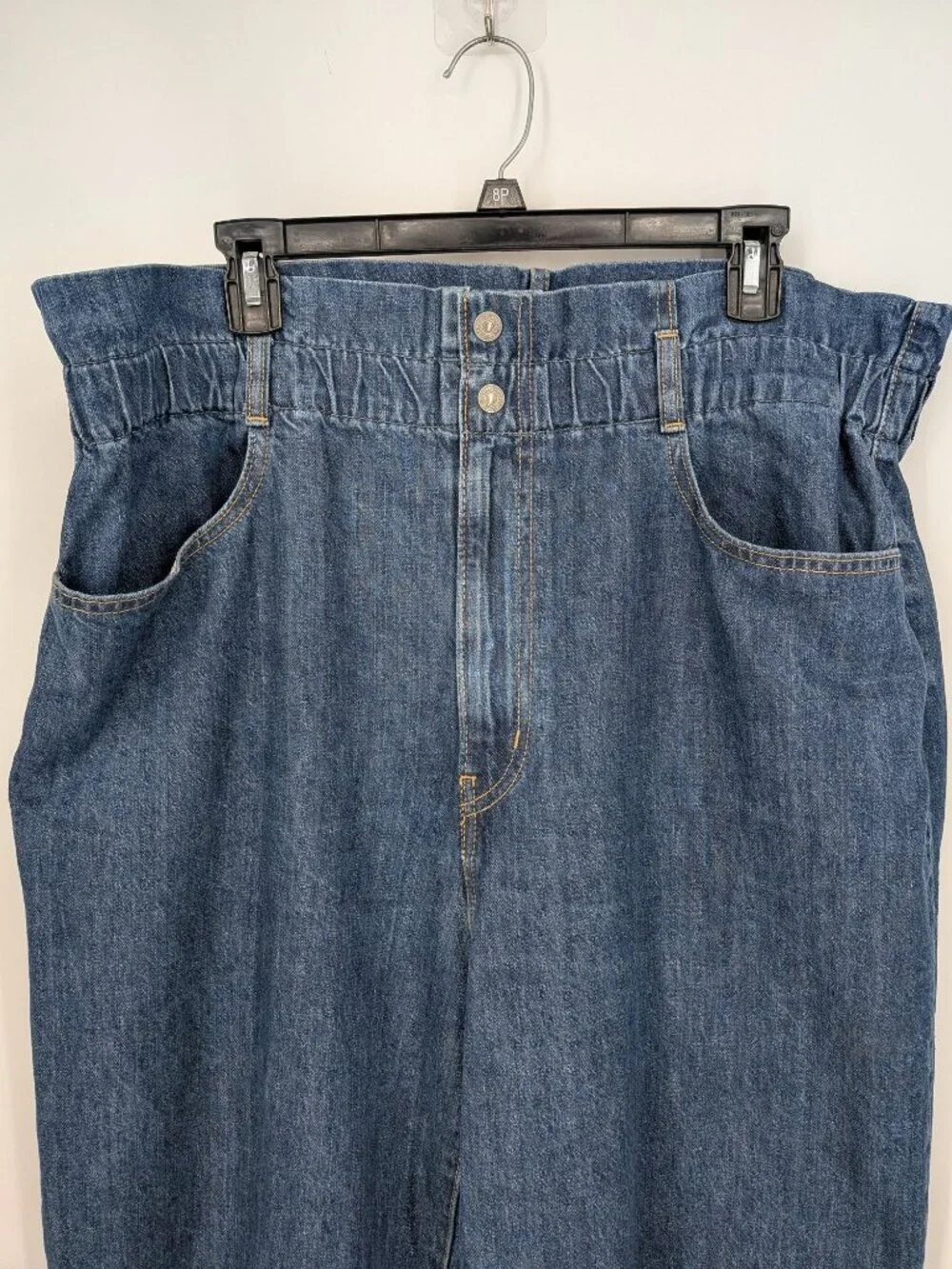 Levis Paperbag Waist High Rise Jeans Tapered Button Fly Denim Streetwear 90s 34